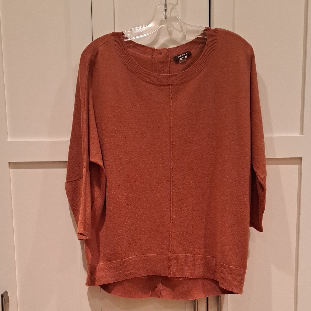 Kerisma Terracotta Knit Top With Button Detail Casual And Cozy!
